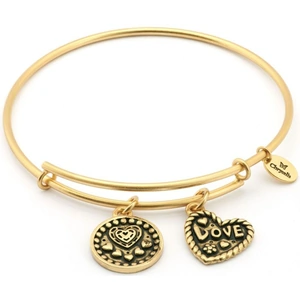 Ladies Chrysalis Gold Plated Thinking Of You Love Expandable Bangle