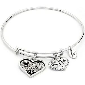 Ladies Chrysalis Silver Plated Thinking Of You Mother Daughter Expandable Bangle