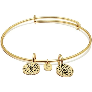 Ladies Chrysalis Gold Plated Happiness Life Festival Expandable Bangle