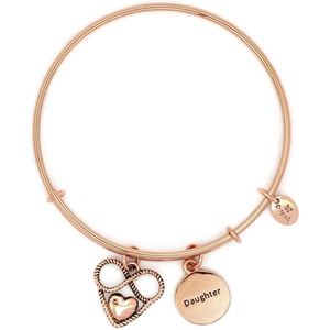 Ladies Chrysalis Rose Gold Plated Cherished Daughter Expandable Bangle