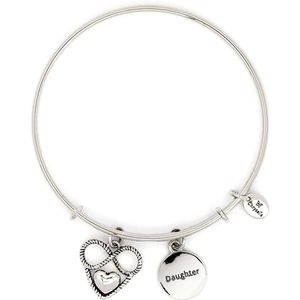 Ladies Chrysalis Silver Plated Cherished Daughter Expandable Bangle