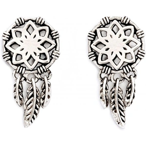 Ladies Chrysalis Silver Plated Charmed Dream Catcher Earrings