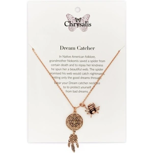 Ladies Chrysalis Rose Gold Plated Charmed Dream Catcher Necklace