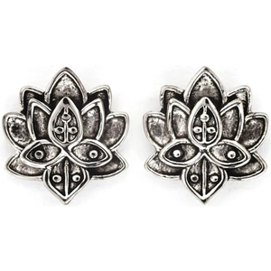 Ladies Chrysalis Silver Plated Bodhi Lotus Flower Earrings