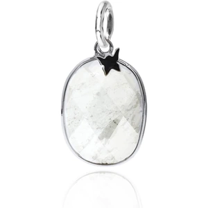 Chrysalis Silver Faceted Clear Crystal Oval Pendant CRPABS-CR