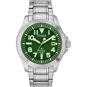 Citizen Eco-Drive Titanium Bracelet Mens Watch Green