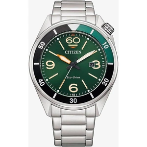 Citizen Mens Eco Drive 44mm Green Dial Watch AW1718-88X