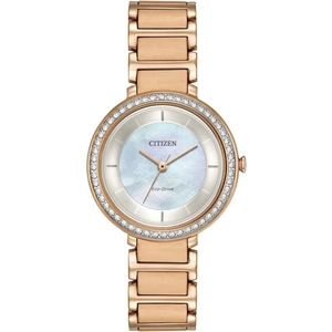 Ladies Citizen Eco-drive Silhouette Crystal PVD rose plating Watch
