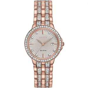 Ladies Citizen Eco-drive Silhouette Crystal Stainless Steel Watch