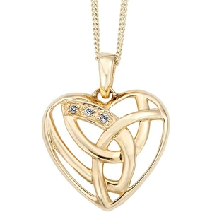 Clogau 9ct Gold Eternal Love Diamond Pendant Necklace ELP