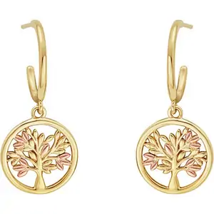Clogau Tree of Life 9ct Gold Drop Earrings