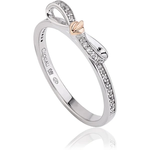 Clogau Tree Of Life Sterling Silver Rose Gold Bow Ring D