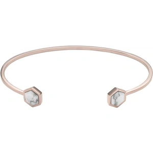 CLUSE Jewellery Ladies CLUSE Rose Gold Plated Idylle Marble Hexagons Open Cuff