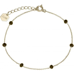 CLUSE Jewellery Ladies CLUSE Gold Plated Essentielle Black Crystals Chain Bracelet