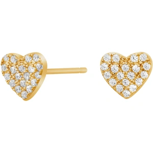 Cotton & Gems 18kt Yellow Gold Plated Heart Earrings