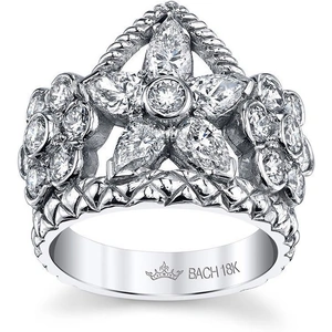 Cynthia Bach Flower Crown Ring With Diamonds - UK H 1/2 - US 4.25 - EU 47.4