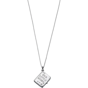 Childrens D For Diamond Sterling Silver Story Book Charm Necklace
