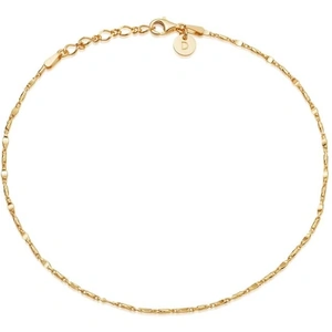View product details for the Daisy London Isla Tidal Twist Gold Plated Adjustable Anklet SA02_GP