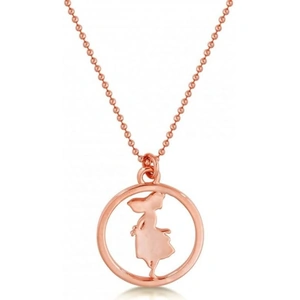 Ladies Disney Couture Rose Gold Plated Alice in Wonderland Silhouette Necklace