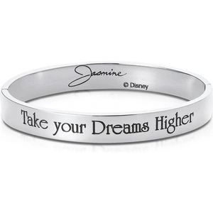 Ladies Disney Couture Silver Plated Jasmine Message Bangle