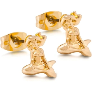 Ladies Disney Couture PVD Gold plated Little Mermaid Ariel Stud Earrings