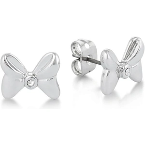 Ladies Disney Couture Stainless Steel Minnie Bow Crystal Stud Earrings