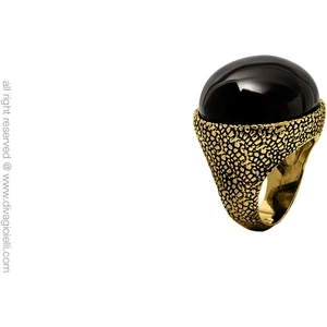 Diva Gioielli Gold Plated Resin & Alloy Oval Ring