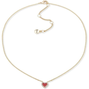 DKNY Jewellery Gold Coloured Pave Heart 16 Necklace