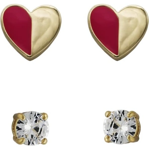 DKNY Jewellery Gold Coloured Enamel Stud Earrings