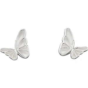 Ladies Elements Sterling Silver Statement Butterfly Studs