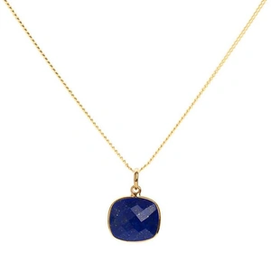 Elizabeth Raine LTD 18kt Gold Vermeil Lapis Lazuli Third Eye Chakra Pendant Necklace