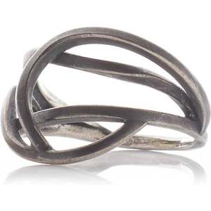EmmaKN Jewellery Oxidised Sterling Silver Small Tangled Ring - UK M - US 6.25 - EU 52.5