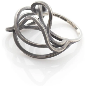 EmmaKN Jewellery Oxidised Sterling Silver Large Tangled Ring - UK L - US 5.75 - EU 51.2