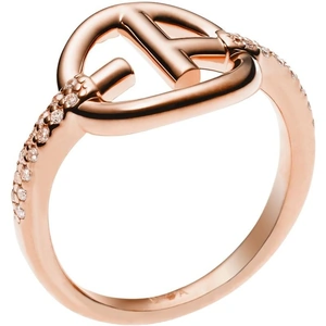 Emporio Armani Jewellery Ladies Emporio Armani Sterling Silver Size P Revealed Identity EA Ring