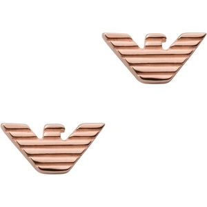 Emporio Armani Ladies Tiny Shiny Logo Rose Gold Tone Stud Earrings EG3505221