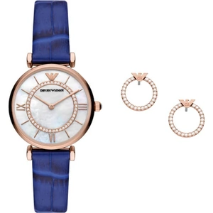 Emporio Armani Ladies Gianni T-Bar Watch & Earring Set AR80053