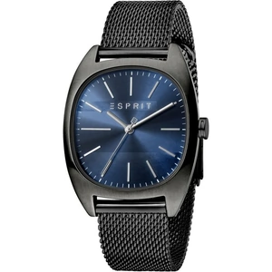 Esprit Infinity Men's Watch featuring a Stainless Steel Mesh, Black Colour Coloured Strap and Dark Blue Dial