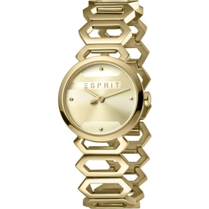 Esprit Arc Women's Watch featuring a Stainless Steel, Gold Coloured Strap and Champagne Dial