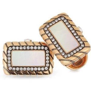 Fabergé Heritage Kirill 18ct Rose Gold Mother of Pearl Cufflinks