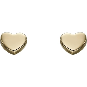 Fashionista Gold 9ct Gold Heart Stud Earrings GE2179