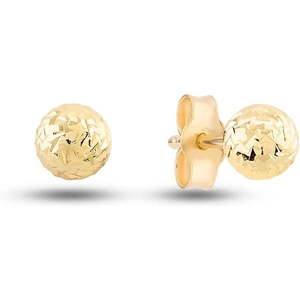 Fashionista Gold 9ct Yellow Gold Ball Stud Earrings ER884