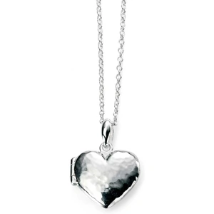 Fashionista Silver Silver Hammered Heart Locket N3924
