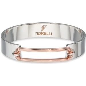 Fiorelli Jewellery Ladies Fiorelli Two-Tone Steel and Rose Plate Bangle