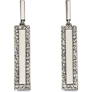 Fiorelli Jewellery Ladies Fiorelli Silver Plated Crystal Bar Design Earrings