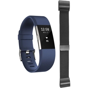 Fitbit Charge 2 Blue Large with Free Additional Milanese Bracelet