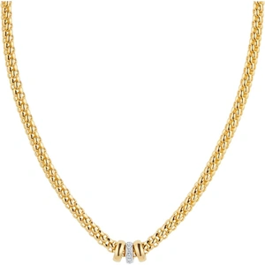 Fope 18ct Yellow Gold Solo 0.10ct Diamond Necklace