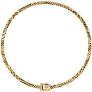 Fope 18ct Yellow Gold Solo Flex'it 0.47ct Diamond Necklace