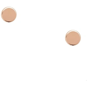 Fossil Jewellery Ladies Fossil Rose Gold Plated Round Stud Earrings