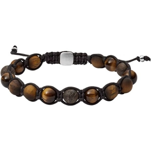 Fossil Jewellery Mens Fossil Stainless Steel Vintage Casual Beads Bracelet