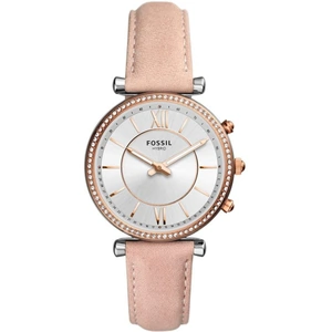 Ladies Fossil Smartwatches Stainless Steel Strap Carlie Hybrid